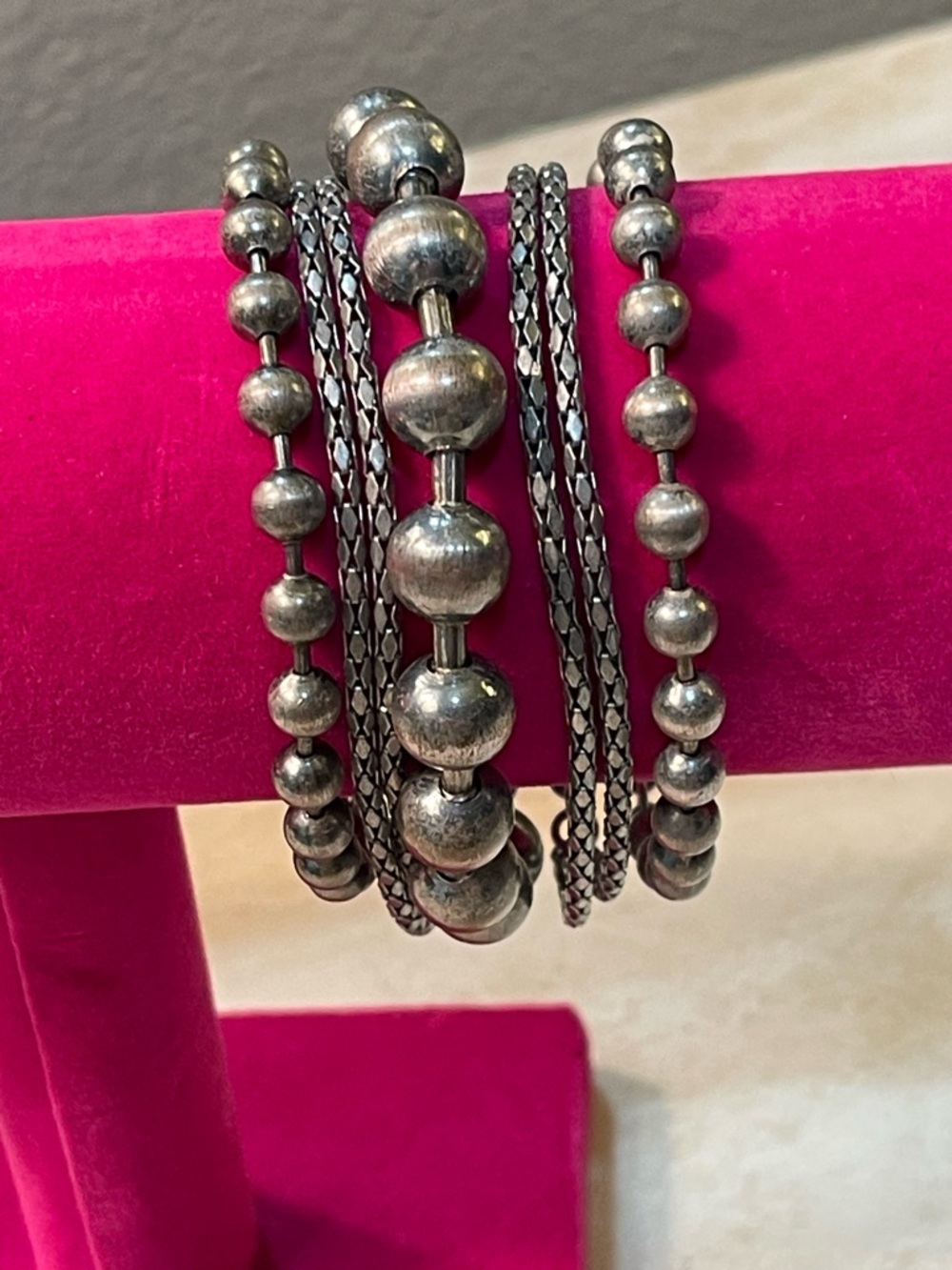Vintage Southwestern Multi-Strand Navajo Pearl Style Bench Bracelet
